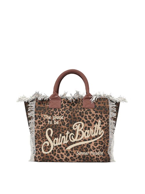 Borsa Vanity in cotone con stampa leopard Mc2 Saint Barth | VANI00100190L